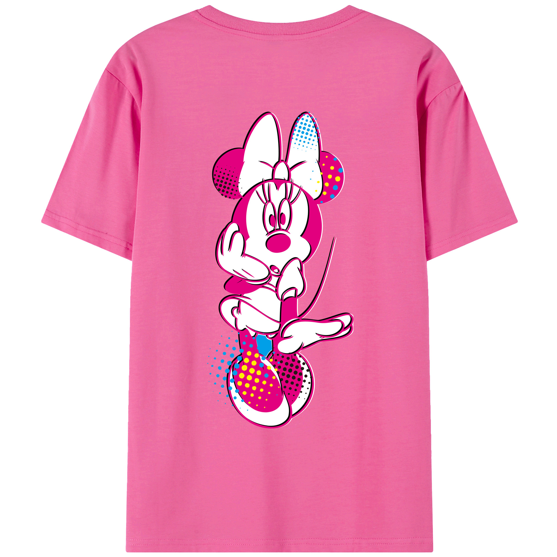 （画像用） ミッキーマウス Mickey Mouse レディース半袖Tシャツ(バックプリント)